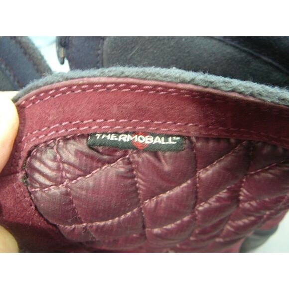 The North Face Burgundy Quilted Thermoball Lace-up Boots SZ 7 - Picture 5 of 9
